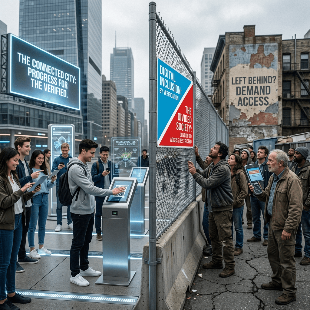 Conditional digital inclusion with divided society